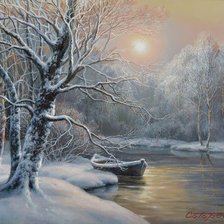 Схема вышивки «Зимняя заводь»