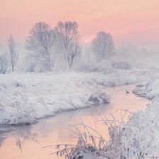 Схема вышивки «зимнее утро»