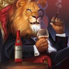 Схема вышивки «лев»