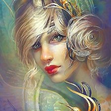 Схема вышивки «Девушка»