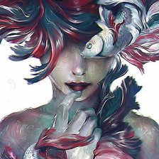 Схема вышивки «Девушка»