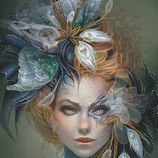 Схема вышивки «Девушка»