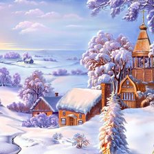 Схема вышивки «Сказочная зима»