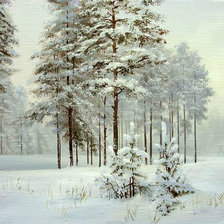 Схема вышивки «Зимний пейзаж»