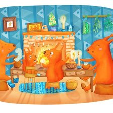 Схема вышивки «Семейный ужин белочек»