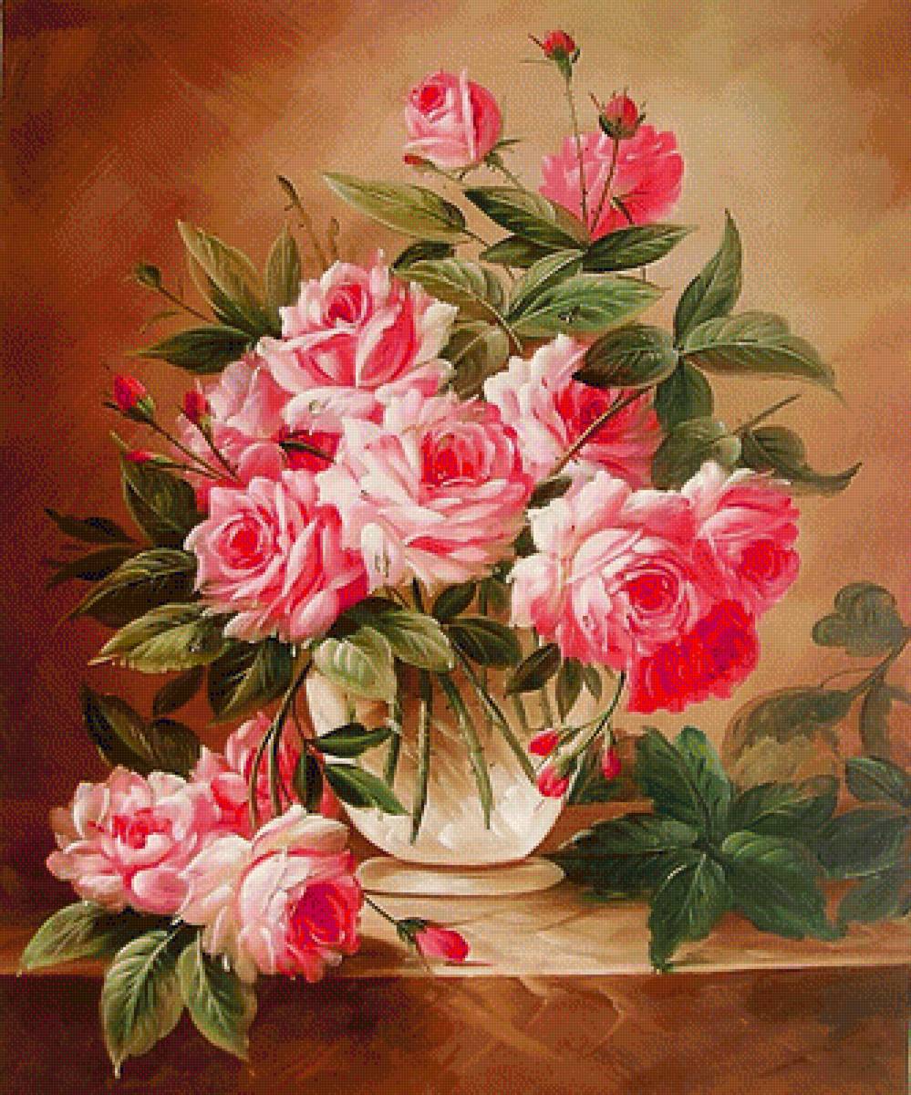 Натюрморт. - живопись., натюрморт, цветы - предпросмотр