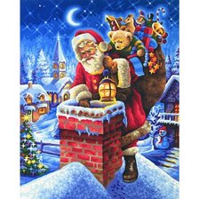 Схема вышивки «санта клаус»