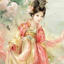 Схема вышивки «Девушка»