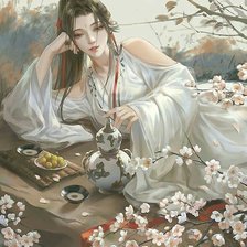 Схема вышивки «Девушка»