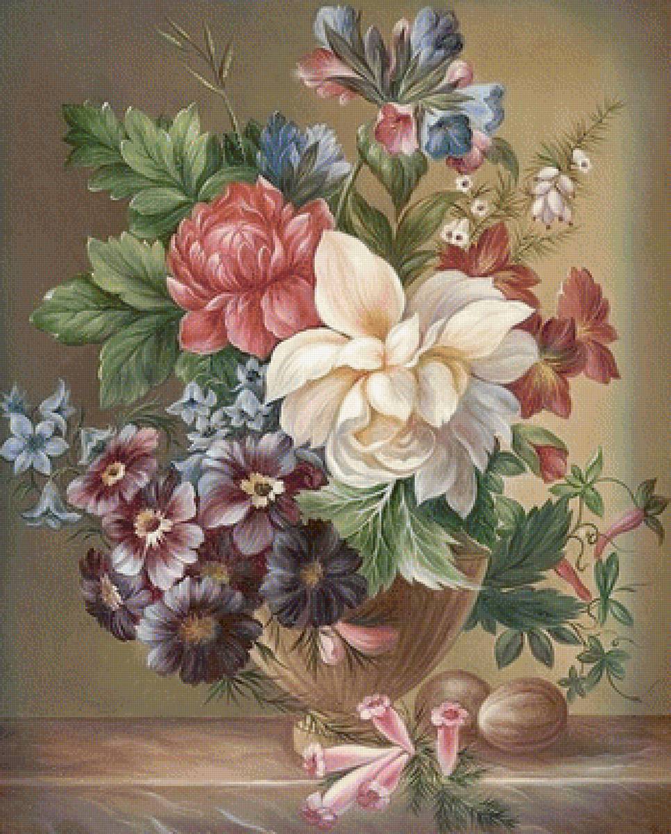 Натюрморт - букет, цветы, цветы в вазе - предпросмотр