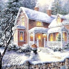 Схема вышивки «Предновогодний вечер»