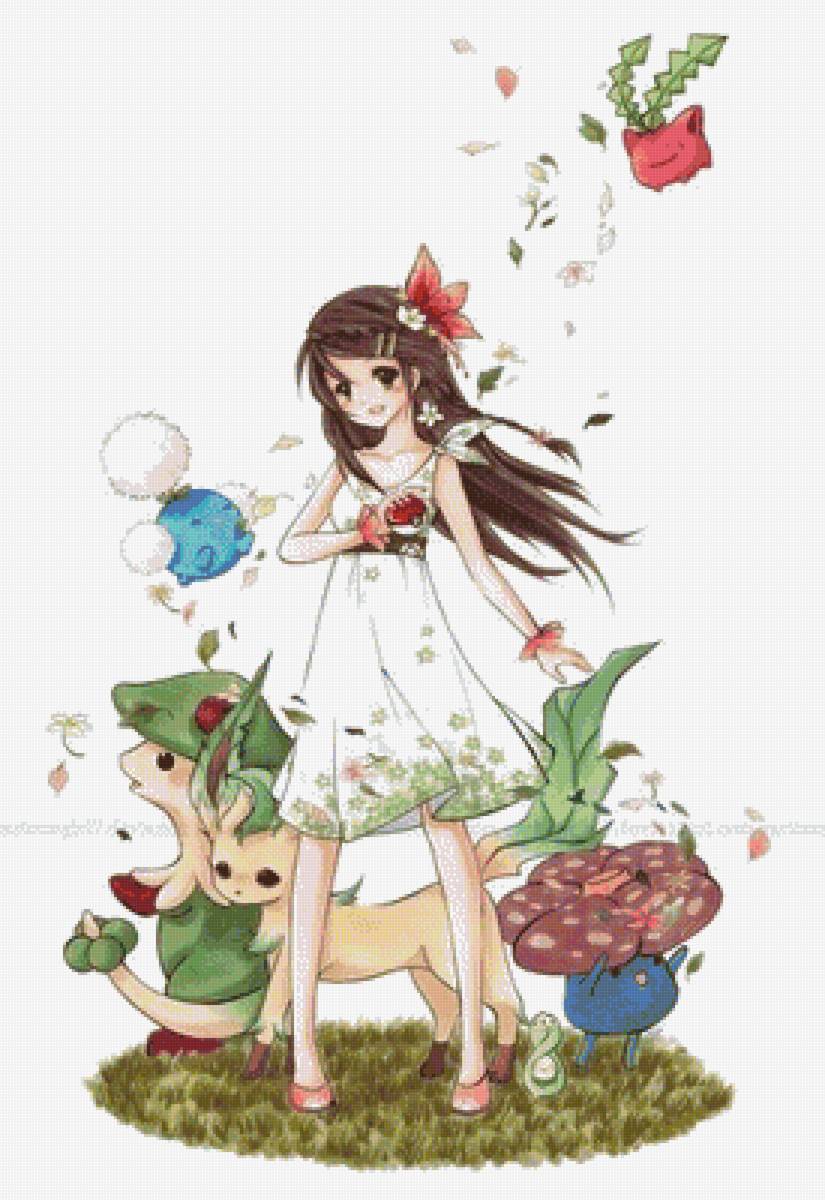 Девушка, покемоны, детские - предпросмотр