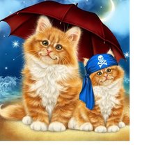 Схема вышивки «котята»