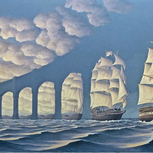 Схема вышивки «Rob Gonsalves - cloud sails»