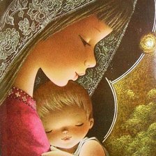 Схема вышивки «Virgem Menino»