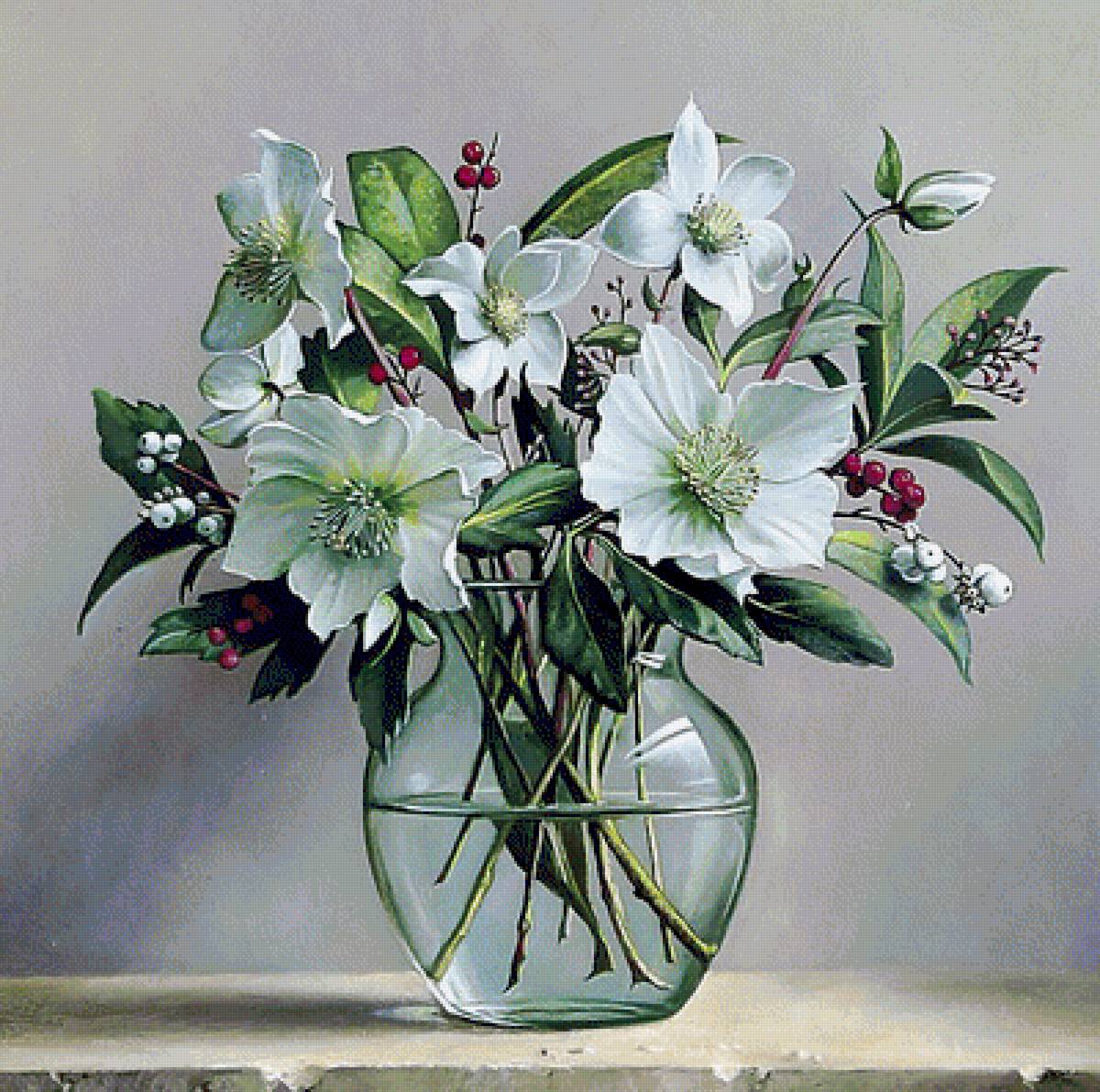 Натюрморт. - цветы, живопись., натюрморт - предпросмотр