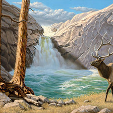 Схема вышивки «У водопада»