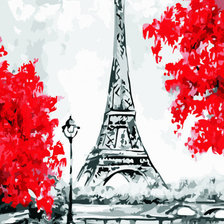Схема вышивки «Эйфелева башня»