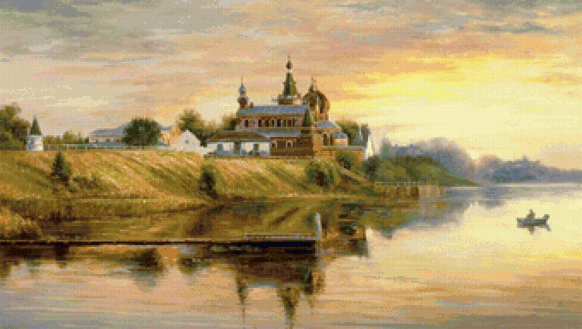 №1814557 - река, церковь, природа, пейзаж - предпросмотр