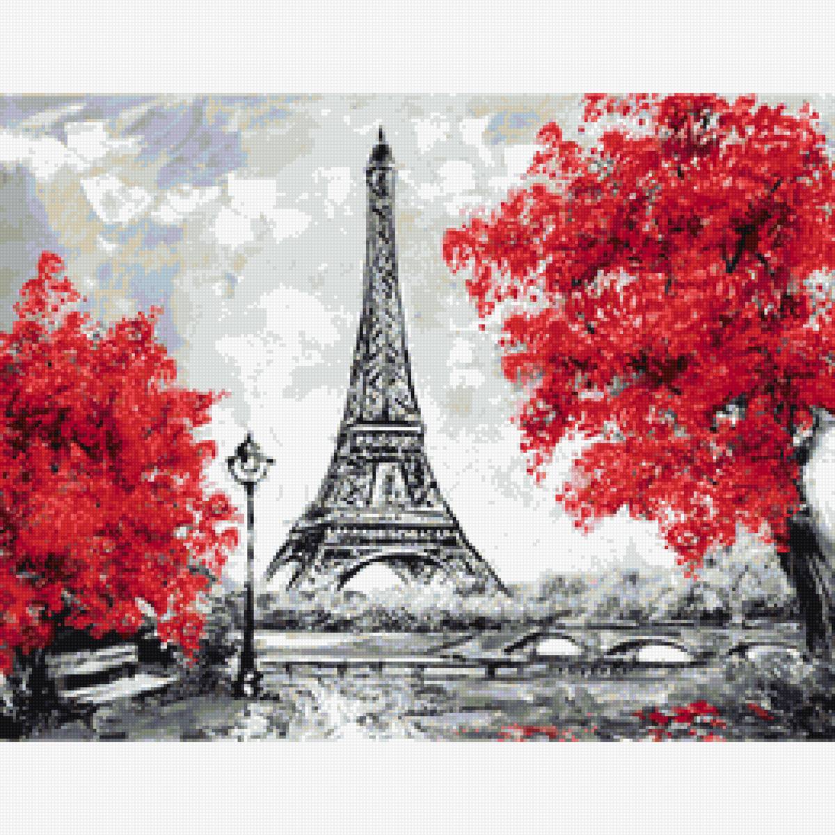 Париж - черно-красный, париж - предпросмотр
