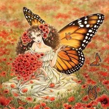 Схема вышивки «Фея маков»