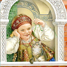 Схема вышивки «Серия "У окошка".»