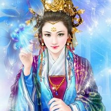 Схема вышивки «Девушка»