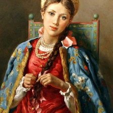 Схема вышивки «Русская красавица»