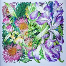 Схема вышивки «kvety-vankúš»