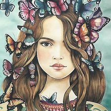 Схема вышивки «Девушка»