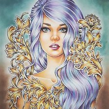 Схема вышивки «Девушка»