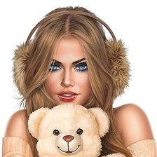 Схема вышивки «Девушка»