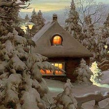 Схема вышивки «зимняя ночь»