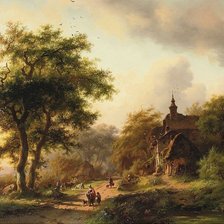 Схема вышивки «Малые голландцы Летний пейзаж»