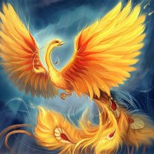 Схема вышивки «птица феникс»