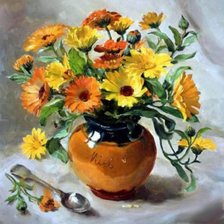 Схема вышивки «Календула»