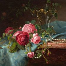 Схема вышивки «Натюрморт с цветами»