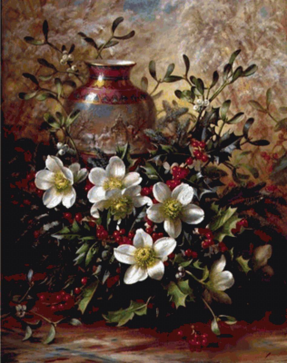 Натюрморт с цветами - цветы, живопись - предпросмотр