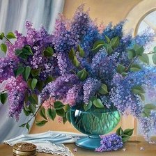 Схема вышивки «сирень»