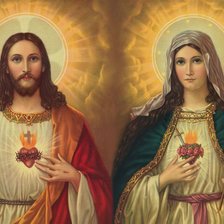 Схема вышивки «иисусс и божья мать»