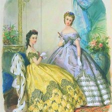 Схема вышивки «ретро мода»