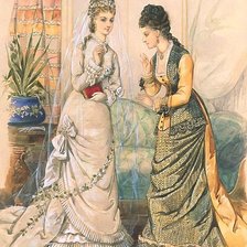 Схема вышивки «ретро мода»