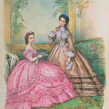 Схема вышивки «ретро мода»