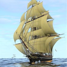 Схема вышивки «парусник1»