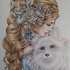 Схема вышивки «Девушка»