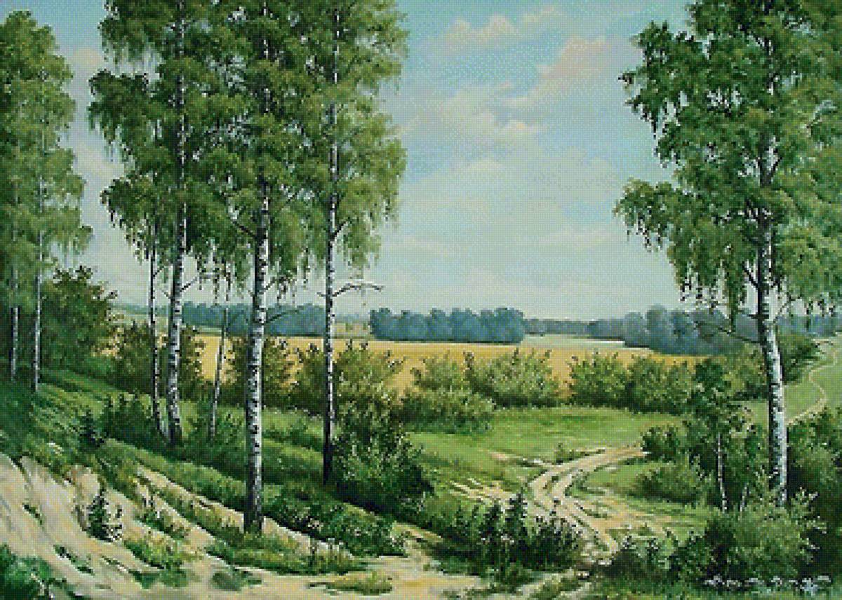 картина - березы - предпросмотр
