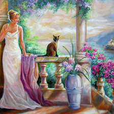 девушка и море