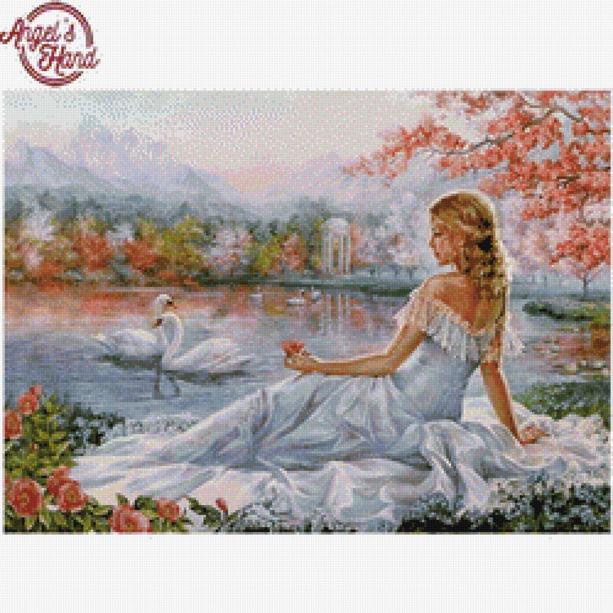 левушка и лебедь - пейзаж - предпросмотр