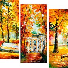 Схема вышивки «яркая осень (триптих)»