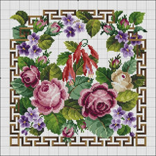 Схема вышивки «подушка орнамент»